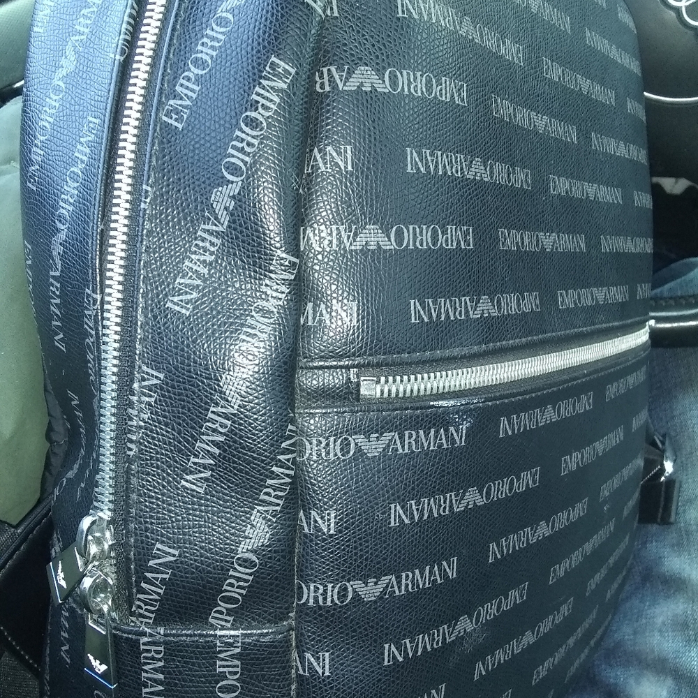 Emporio Armani authentic lesther backpack